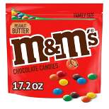 M&M's Peanut Butter Family Size Chocolate Candy - 17.2oz