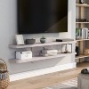 Mater 2 Tiers Open Shelves Floating Console Fits Tv's Up To 65" - HOMES: Inside + Out - 2 of 4