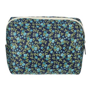 Unique Bargains Portable Peony Makeup Bag Green Blue 1 Pc - 1 of 3