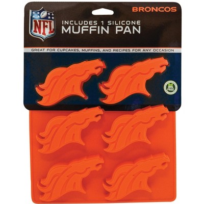 MasterPieces Game Day - FanPans NFL Denver Broncos Silicone Muffin Pan - Dishwasher Safe