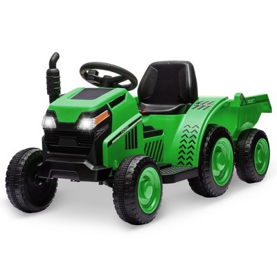 Kids Ride on Tractor with Trailer, Kids’ Electric Vehicles with Wear-Resistant Wheels