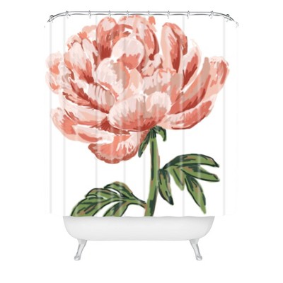 Nadia M Lopez Peony Bloom Shower Curtain Pink - Deny Designs