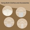 50-Pack Space Saving Plastic Hangers with 360° Swivel Hooks, 0.2 Inch Slim Closet Organizers for Coats Shirts Pants, Cloud White and Dark Gray - 4 of 4