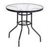 Maggift Patio End Tables, Modern Decorative Side Tables, Stylish Design for Patio, Living Room, Indoor and Outdoor Use, Brown, 31.5"*31.5"*28.3" - 2 of 4