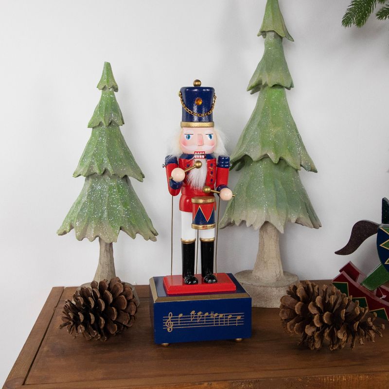 Northlight 12" Red and Navy Nutcracker Drummer Animated and Musical Christmas Figure, 2 of 5
