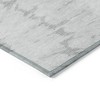 Silver Gray And Ivory Abstract Washable Indoor Outdoor Area Rug - 4 of 4