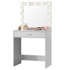 NicBex 54.3" Makeup Vanity Desk with Mirror and Adjustable Lights,Modern Makeup Table with Large Drawer for Bedroom - 4 of 4