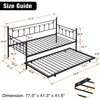 Garvee 2 in 1 Sofa Bed Frame, Convertible Modern Twin Size Metal Daybed Pull Out Trundle Sofa Bed, for Bedroom Living Room Guest Room - 2 of 4