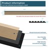 SMARTSTANDARD 94.09 in. x 7.87 in. x 0.9 in. Slat Wood Acoustic Sound Absorbing 3D Decorative Wall Paneling, 6-Pack - 4 of 4