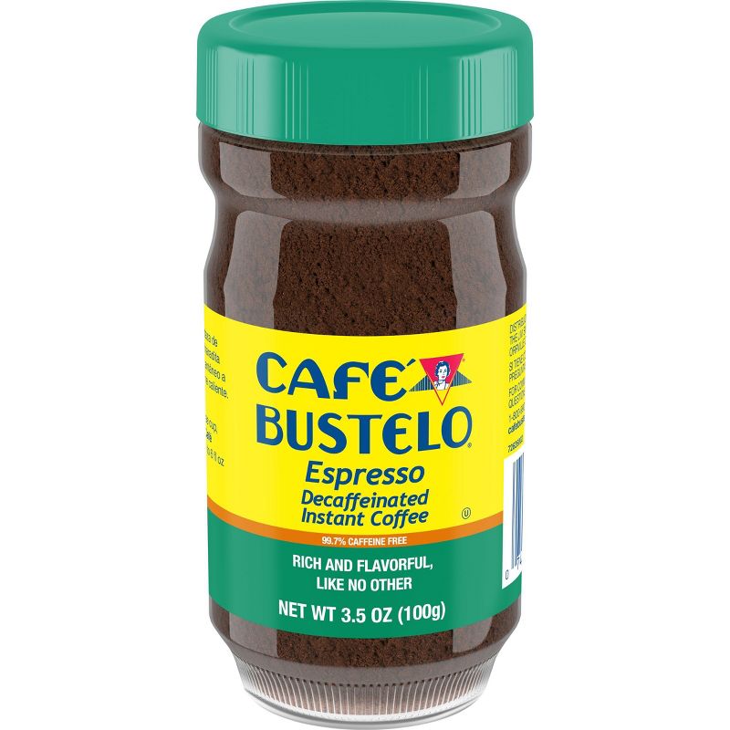Cafe Bustelo Decaffeinated Instant Espresso Roast Dark Roast Ground Coffee - 3.5oz, 1 of 7