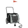 vidaXL Pet Bike Trailer Gray and Black Oxford Fabric and Iron 52.8" x 26.8" x 28.3" - 2 of 4