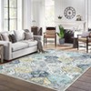 Washable Rug Vintage Floral Floor Carpet with Anti Slip Backing - 2 of 4