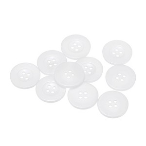 Unique Bargains Resin Snap Fastener Round Flat 4-Hole Sewing Buttons 10 Pcs - 1 of 4