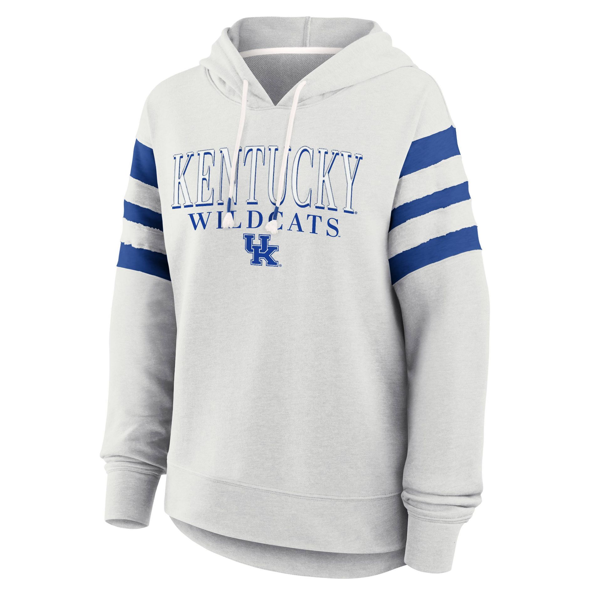 NCAA Kentucky Wildcats Women's Gray Fashion Hooded Sweatshirt - M