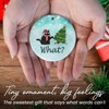 Christmas Funny Black Cat Gifts for Women Men - Ceramic Christmas Ornaments 2025 for Tree - 4 of 4