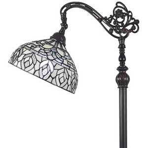 Amora Lighting Tiffany Style Peacock Design Floor Reading Lamp 62" Tall - 1 of 4