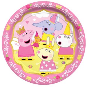 Treasures Gifted Princess Peppa Pig Plates 9in - Princess Peppa Pig Party Supplies - 8 Pack - 1 of 1