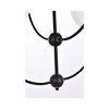Elegant Lighting Lennon 31.5 inch pendant in black with white shade - 4 of 4