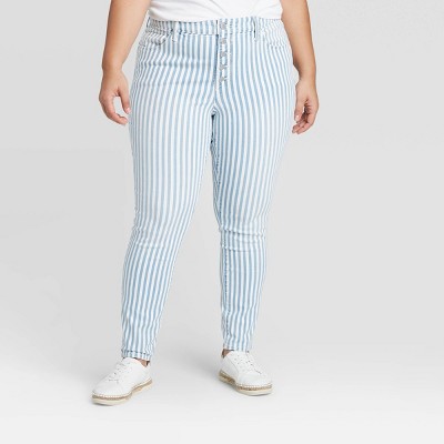 light blue plus size pants