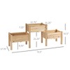 XIYUYEU Raised Garden Bed with 3 Planter Boxes Elevated Wooden Plant Stand with Drainage Holes for Vegetables, Herbs, Flowers - 4 of 4