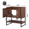 JONATHAN Y Juhl Chevron-Front Modern Minimalist 2-Shelf Bath Vanity Cabinet Only (Sink Basin Not Included) - 3 of 4