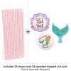 Big Dot of Happiness Trading The Tail for A Veil - Paper Straw Decor - Mermaid Bachelorette Party Bridal Shower Striped Decorative Straws - Set of 24 - 2 of 4