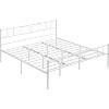 Bed Frames Platform Bed Frame with Iron-Art Headboard and Footboard Steel Slats Support Mattress Foundation King Bed Frame Under Bed Storage - 3 of 4