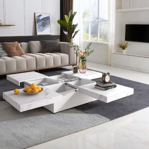 NicBex Modern Square Coffee Table with Sliding Top and Hidden Storage for Living Room - 1 of 4