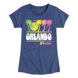 Girls' - Instant Message - Orlando, Florida Fitted Short Sleeve Graphic T-Shirt - 1 of 4