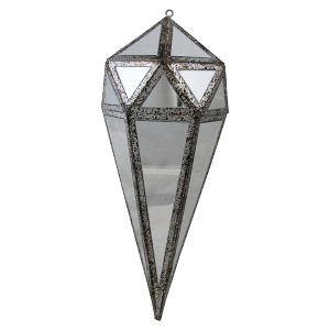 Northlight 10.5" Geometric Drop Christmas Ornament - Gray - 1 of 4
