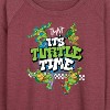 Women's - Teenage Mutant Ninja Turtles - It's Turtle Time Lightweight French Terry Wide Neck Long Sleeve Shirt - 2 of 4