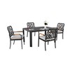 Christopher Knight Home Haggai Patio 5 Piece Branch-Like Backrest Aluminum Dining Set with Sunbrella Cushions - 2 of 4