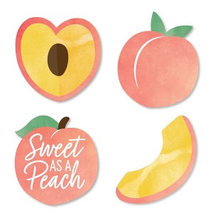 Big Dot of Happiness Sweet as a Peach - DIY Shaped Fruit Themed Baby Shower or Birthday Party Cut-Outs - 24 Count - 1 of 4