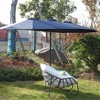 Gulches 14.8 Ft Double Sided Outdoor Umbrella Rectangular Large with Crank ( Navy blue ) - 2 of 4