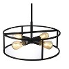 Chloe Lighting Ryker Farmhouse 4 Light Oil Rubbed Bronze Drum Ceiling Pendant 18" Wide - 2 of 4