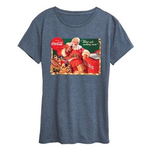 Women's - Coca-Cola - Vintage Santa Claus Ice Cold Short Sleeve Graphic T-Shirt - 1 of 4