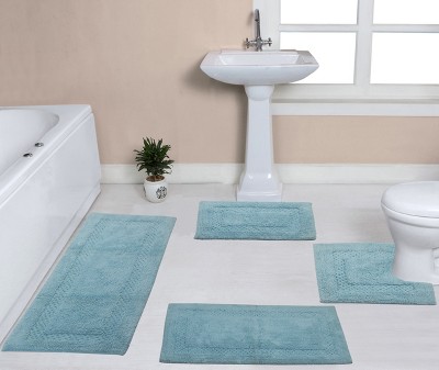 Xl Non-slip Bathtub Mat With Drain Holes Aqua - Slipx Solutions