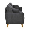 Racxily Modern Corduroy Sofa, 2 Seat Couch, Wooden Frame Loveseat for Living room, Apartment - 4 of 4
