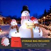 QingMoon Christmas Inflatable Snowmen Decoration, Three Snowmen with Sign Each, Outdoor Indoor Blow Up Yard Decor for Lawn, Garden, Party - 3 of 4