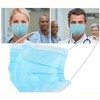 iMountek
 50Pcs 3-Layer Disposable Face Masks with Elastic Earloop, 95% Melt-Blown Filter, Sanitary Mask blue - 4 of 4