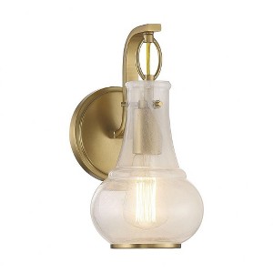 Savoy House Adams 1 - Light Wall Light in  Warm Brass - 1 of 2