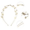 Unique Bargains Women's Elegant Double Layer Butterfly Headband 4.72" ID Gold Tone 1 Pc - 2 of 4