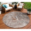 Terra Cotta Copper And Gray Abstract Washable Indoor Outdoor Area Rug - 2 of 4