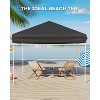 10x10 Heavy Duty Pop Up Canopy- Outdoor Canopy Tent with Portable Bag - 3 Adjustable Height, 4 Weight Bags, 8 Stakes & 4 Guy Ropes Included - 3 of 4