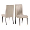 Set of 2 Pruett Velvet Channel Back Dining Chairs - Inspire Q - 2 of 4