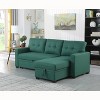NicBex Line Sleeper Sectional Sofa,L-Shaped Couch with Reversible Storage Chaise for Living Room,Apartment,Office,Green - 3 of 3