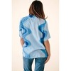 Women's Swirl Collared Button Top - FRNCH - 3 of 4