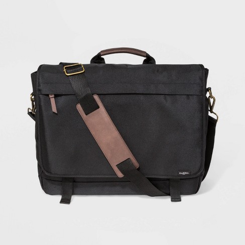 Mens Crossbody Shoulder Satchel Bag for 14 Inches Laptop, Large Size, Brown