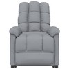 vidaXL Modern Relaxation Recliner in Light Gray Polyester Fabric - Comfortable Seat Filled with Sponge & PP Cotton - Light Gray - 3 of 4