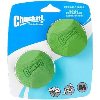Chuckit Erratic Ball for Dogs- Medium (2.25" - 2 Pack)